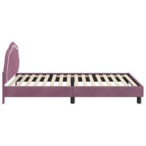 Kinderbettgestell Lila Samt 80x200 cm