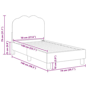 Kinderbettgestell Creme 70x140 cm