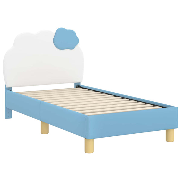 Kinderbettgestell mit Kopfteil Blau 70x140 cm