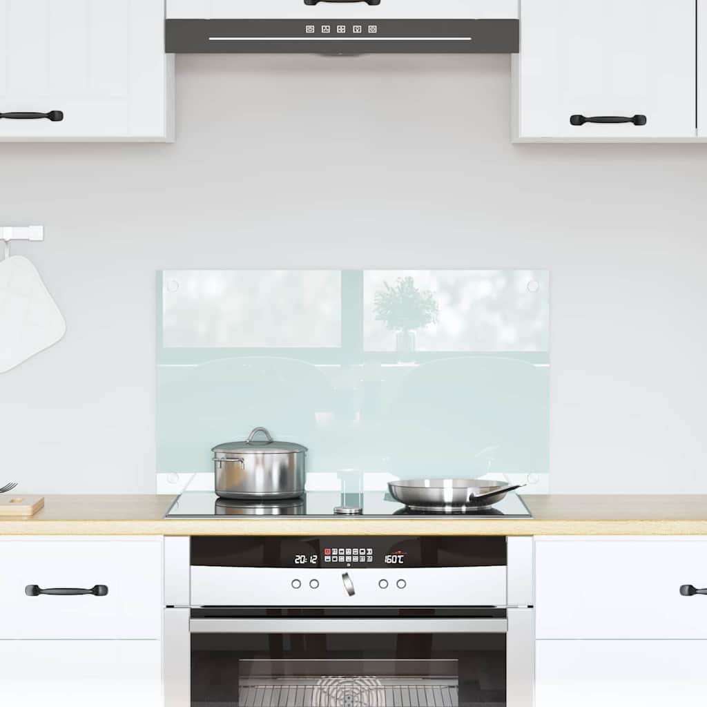 vidaXL Kitchen Splashback Milk 70 x 40 cm Tempered Glass