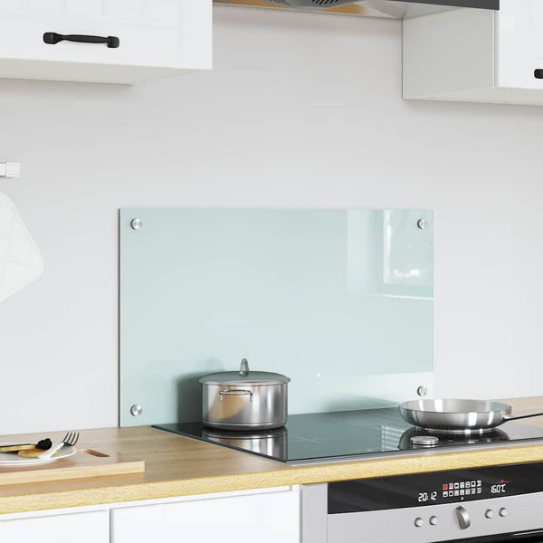 vidaXL Kitchen Splashback Milk 70 x 40 cm Tempered Glass