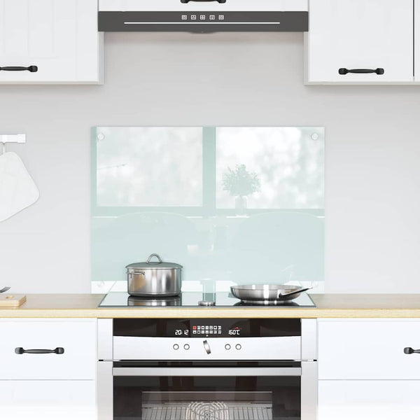 vidaXL Kitchen Splashback Milk 70 x 50 cm Tempered Glass