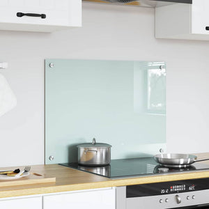 vidaXL Kitchen Splashback Milk 70 x 50 cm Tempered Glass