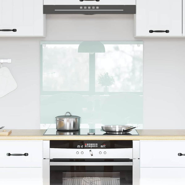 vidaXL Kitchen Splashback Milk 70 x 60 cm Tempered Glass