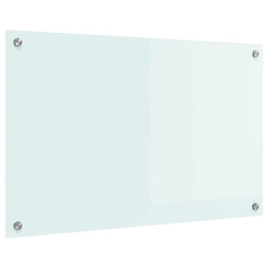 vidaXL Kitchen Splashback Milky 80 x 50 cm Tempered Glass
