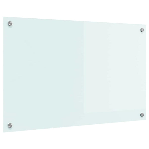 vidaXL Kitchen Splashback Milky 80 x 50 cm Tempered Glass