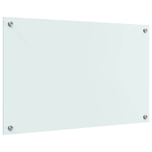vidaXL Kitchen Splashback Milky 80 x 50 cm Tempered Glass