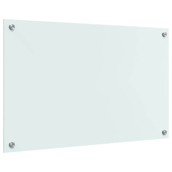vidaXL Kitchen Splashback Milky 80 x 50 cm Tempered Glass