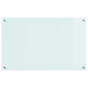 vidaXL Kitchen Splashback Milky 80 x 50 cm Tempered Glass