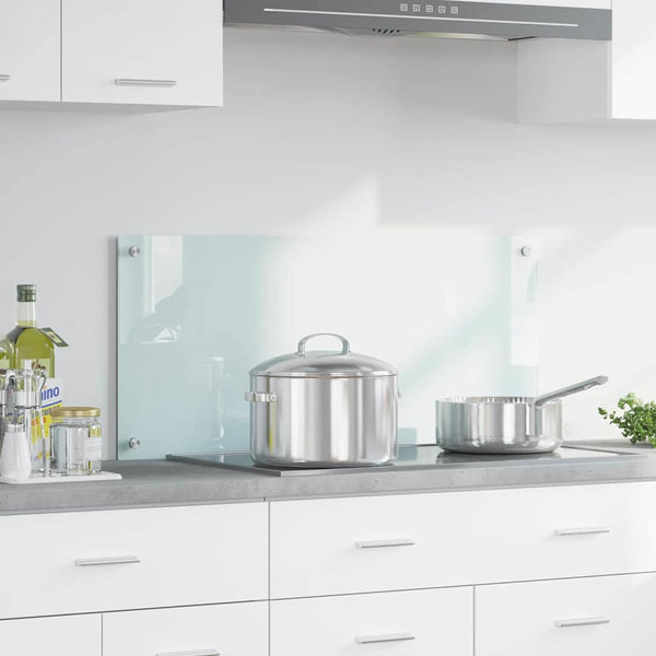 vidaXL Kitchen Splashback Milk 90 x 40 cm Tempered Glass