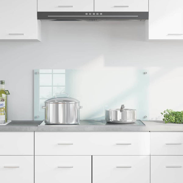 vidaXL Kitchen Splashback Milk 90 x 40 cm Tempered Glass