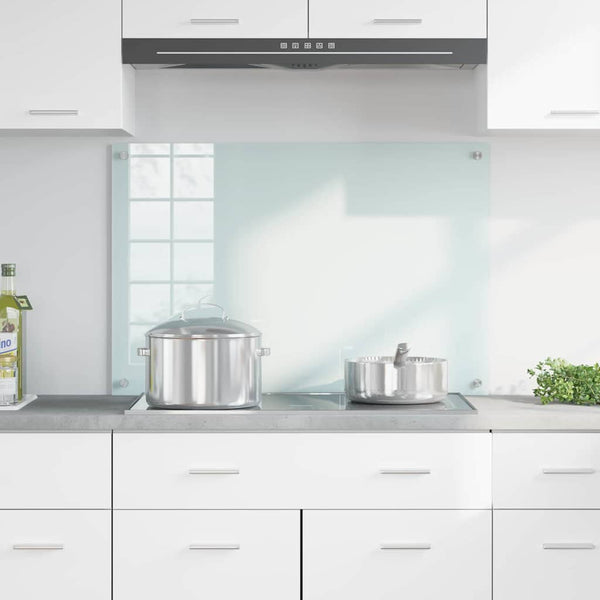 vidaXL Kitchen Splashback Milk 90 x 60 cm Tempered Glass