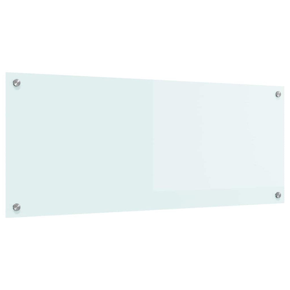 vidaXL Kitchen Splashback Milky 100 x 40 cm Tempered Glass
