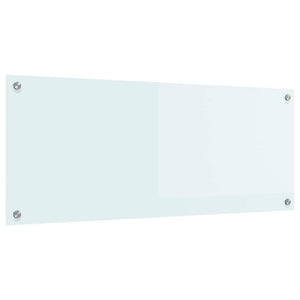 vidaXL Kitchen Splashback Milky 100 x 40 cm Tempered Glass