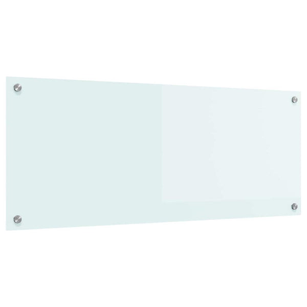 vidaXL Kitchen Splashback Milky 100 x 40 cm Tempered Glass