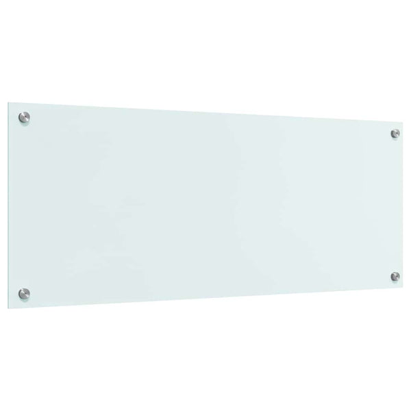 vidaXL Kitchen Splashback Milky 100 x 40 cm Tempered Glass