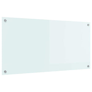 vidaXL Kitchen Splashback Milky 100 x 50 cm Tempered Glass