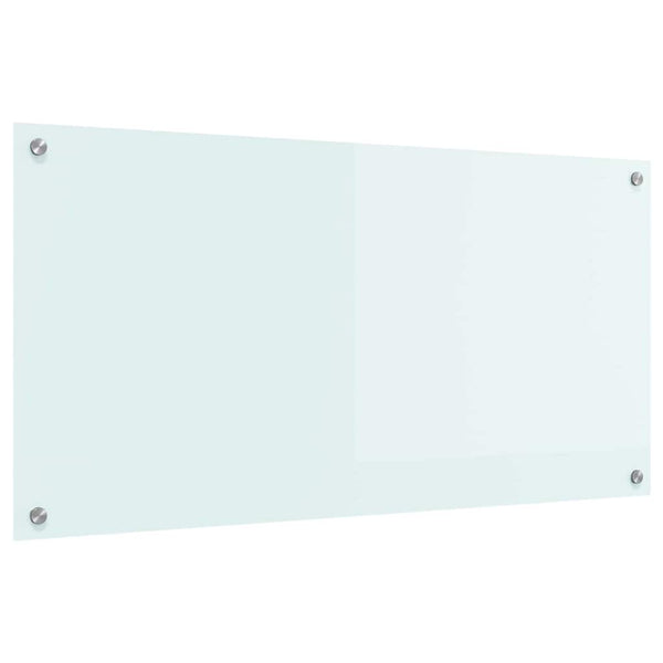 vidaXL Kitchen Splashback Milky 100 x 50 cm Tempered Glass
