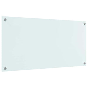 vidaXL Kitchen Splashback Milky 100 x 50 cm Tempered Glass