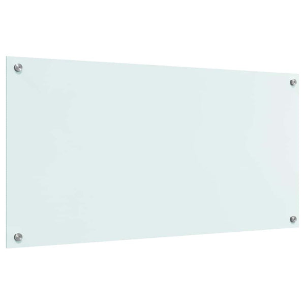 vidaXL Kitchen Splashback Milky 100 x 50 cm Tempered Glass