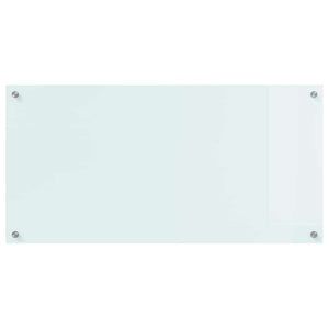 vidaXL Kitchen Splashback Milky 100 x 50 cm Tempered Glass