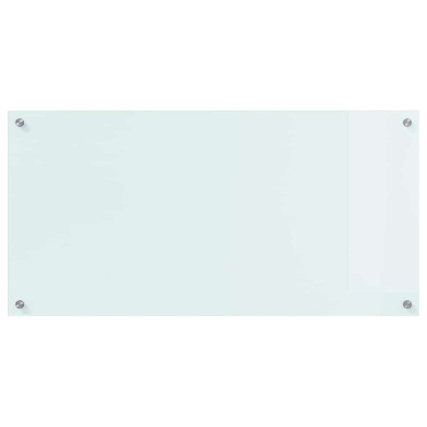 vidaXL Kitchen Splashback Milky 100 x 50 cm Tempered Glass