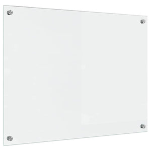 vidaXL Kitchen Backsplash Transparent 80 x 60 cm Tempered Glass