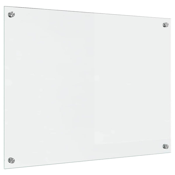 vidaXL Kitchen Backsplash Transparent 80 x 60 cm Tempered Glass