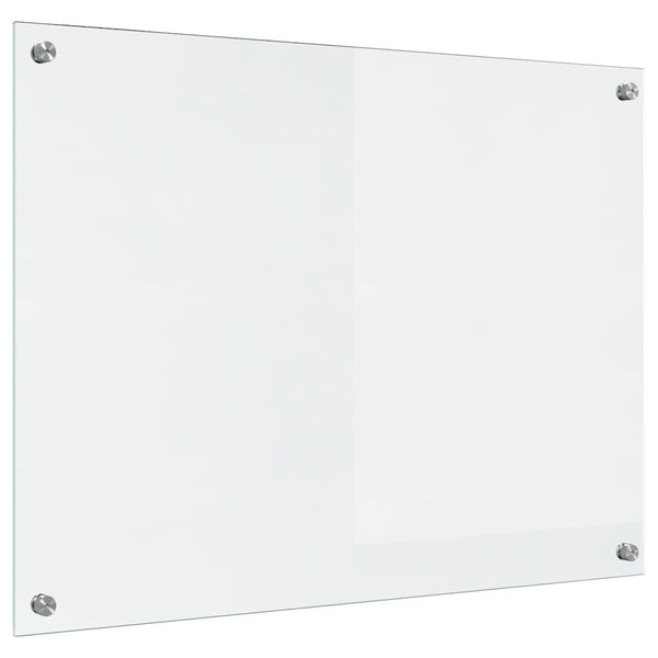 vidaXL Kitchen Backsplash Transparent 80 x 60 cm Tempered Glass