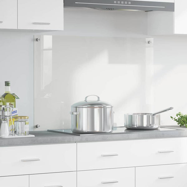vidaXL Kitchen Splashback Transparent 90 x 60 cm Tempered Glass
