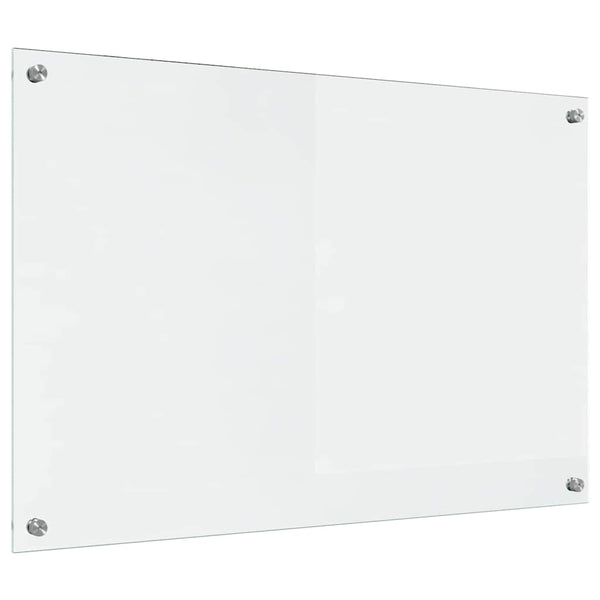 vidaXL Kitchen Splashback Transparent 90 x 60 cm Tempered Glass