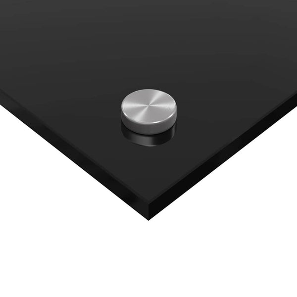 vidaXL Kitchen Splashback Black 70 x 60 cm Tempered Glass