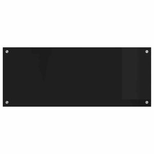vidaXL Kitchen Splashback Black 100 x 40 cm Tempered Glass