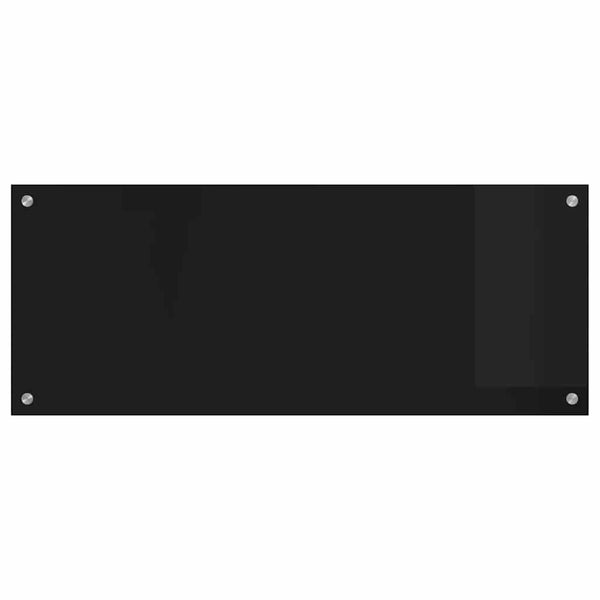 vidaXL Kitchen Splashback Black 100 x 40 cm Tempered Glass