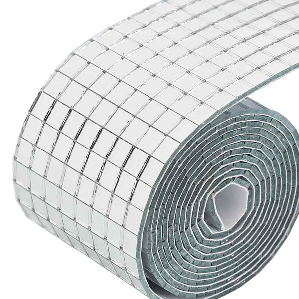 Silberne Spiegel Mosaikfliese Geometrisch 3 Stk