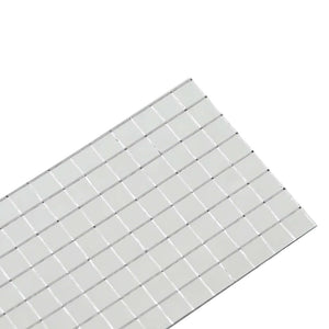 Silberne Spiegel Mosaikfliese Geometrisch 3 Stk
