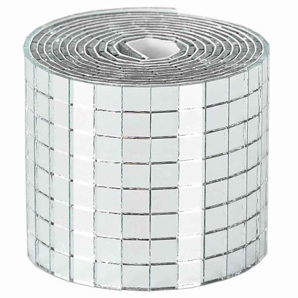 Silberne Spiegel Mosaikfliese Geometrisch 3 Stk