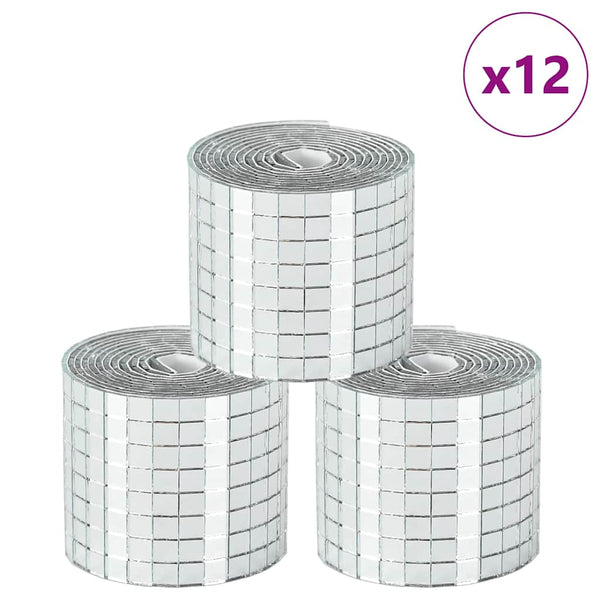Spiegel Mosaikfliese Silber Geometrisch