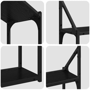 vidaXL Wall Shelf Black Oak Look 60 x 21 x 51 cm Engineered Wood