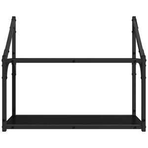 vidaXL Wall Shelf Black Oak Look 60 x 21 x 51 cm Engineered Wood