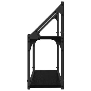 vidaXL Wall Shelf Black Oak Look 60 x 21 x 51 cm Engineered Wood