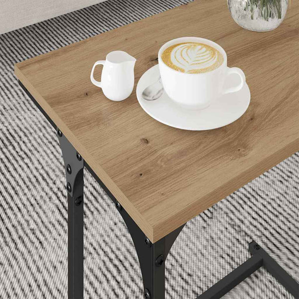 vidaXL Nesting Coffee Table 3 pcs Artisan Oak Engineered Wood