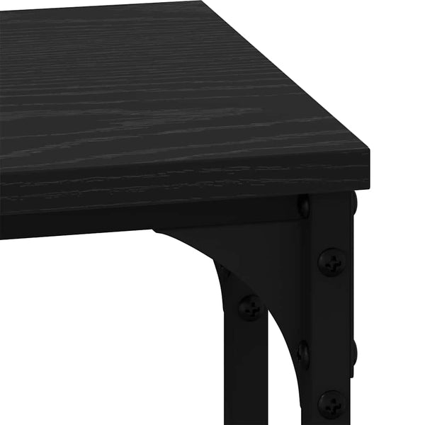 vidaXL Nesting Coffee Table 3 pcs Black Oak-Look Engineered Wood