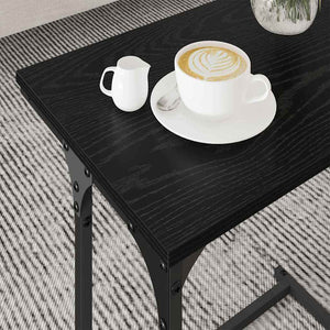 vidaXL Nesting Coffee Table 3 pcs Black Oak-Look Engineered Wood