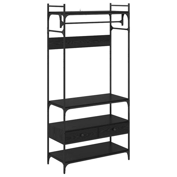 vidaXL Wardrobe Black Oak Look 89 x 39 x 184.5 cm