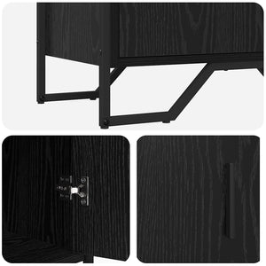 vidaXL Sideboard Black Oak Look 78 x 35 x 74.5 cm