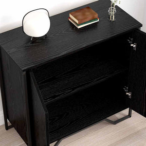 vidaXL Sideboard Black Oak Look 78 x 35 x 74.5 cm