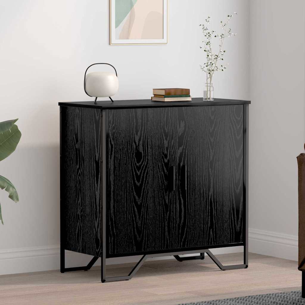 vidaXL Sideboard Black Oak Look 78 x 35 x 74.5 cm