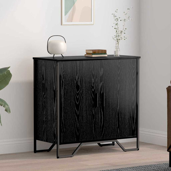 vidaXL Sideboard Black Oak Look 78 x 35 x 74.5 cm
