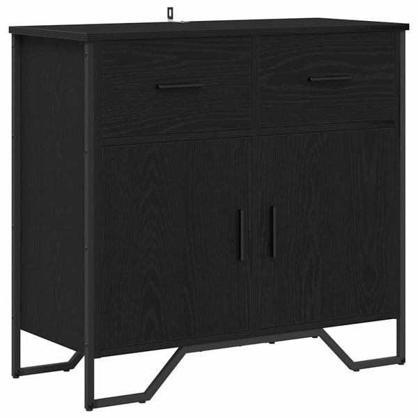 vidaXL Sideboard Black Oak Look 79.5 x 35.5 x 74.5 cm